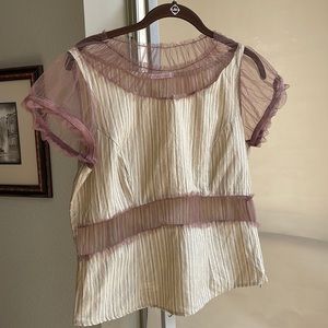 top with tulle cutouts